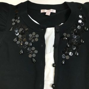 Rebecca Taylor Rhinestone Embellished Sweater